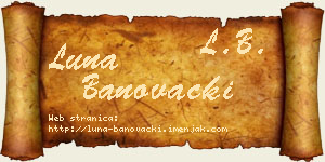 Luna Banovački vizit kartica